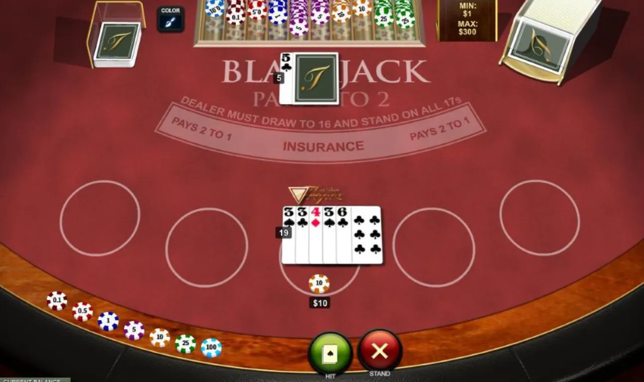 mesa virtual blackjack