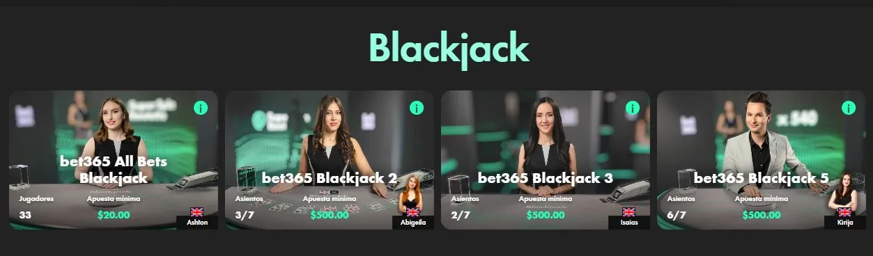 Blackjack en línea